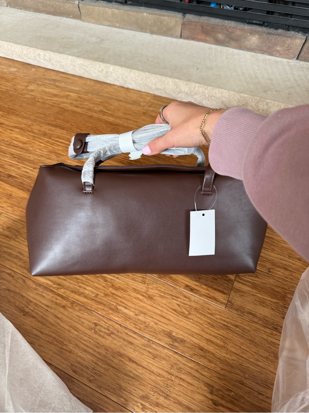 Vintage Inspired Coffee Brown Shoulder Bag